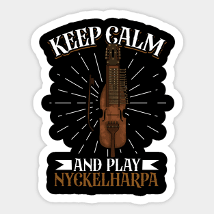 Keep Calm and play Nyckelharpa Sticker